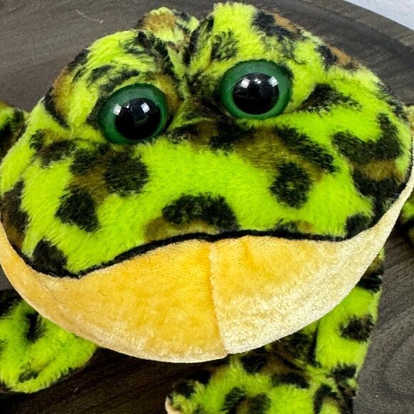 Ganz Webkinz Bullfrog Plush Stuffed Toy Animal Spotted Green Yellow No Code - Picture 2 of 12